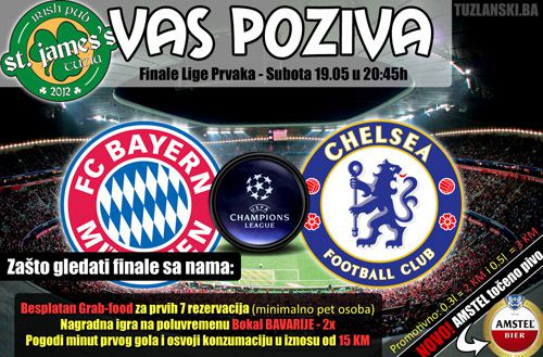 Finale lige prvaka: Pravi navijači idu u St. James Irish Pub!