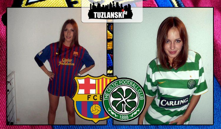 Ovako to izgleda kada lijepe Tuzlanke navijaju za Barcelonu i Celtic (FOTO)