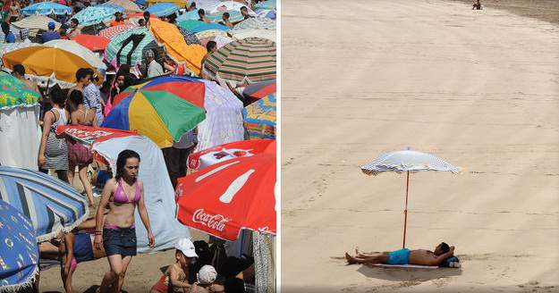 Pogledajte kako izgleda plaža u Rabatu prije i tokom ramazana