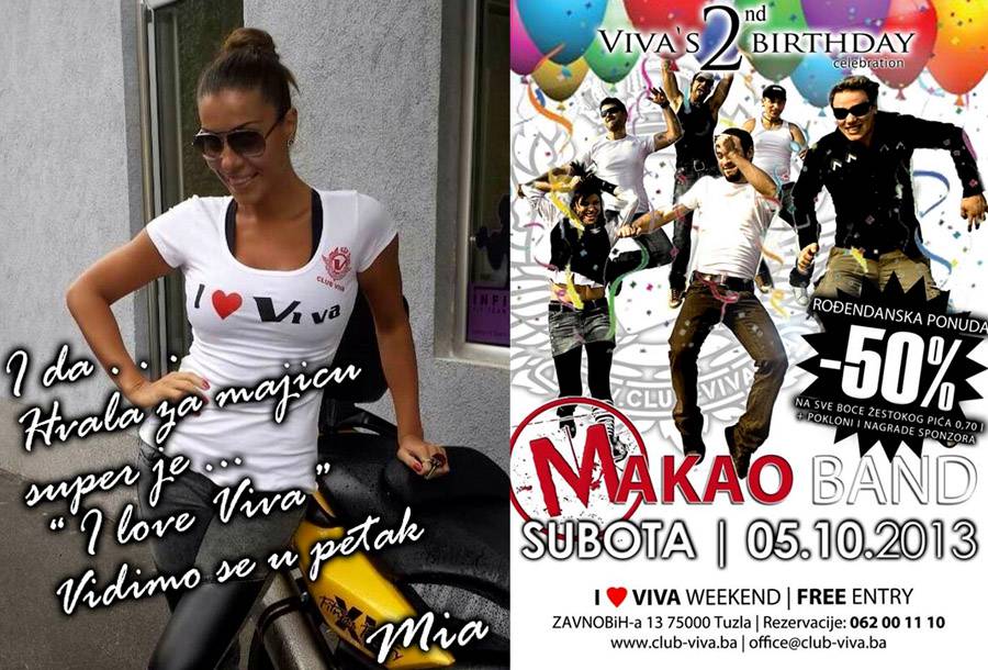 CLUB VIVA: Sutra Mia Borisavljević, u subotu rođendanski Party!