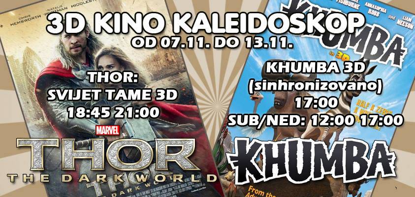 Kino "Kaleidoskop": Od sutra dvije nove 3D projekcije (VIDEO)