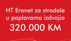 HT Eronet za stradale u poplavama izdvojio 320.000 KM