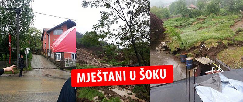 Tuzla: Mještani u šoku i nevjerici, čitavo brdo se odvalilo, oko 40 kuća ugroženo (FOTO)