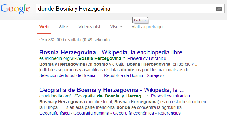 Argentinci sinoć najčešće pitali Google: Gdje se nalazi BiH?