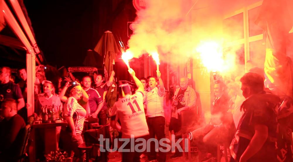 Tuzla: Atmosfera, slavlje nakon gola Ibiševića, utisci navijača (VIDEO)