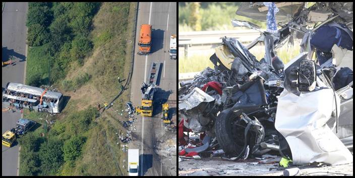 Sudar tri vozila u Njemačkoj: Poginulo devet ljudi, povrijeđeno više od 40 (VIDEO)