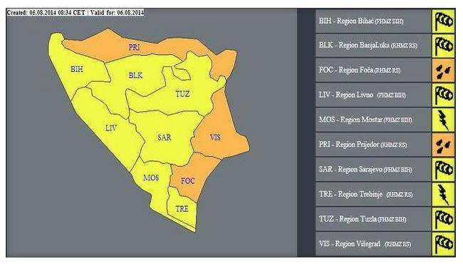 Sutra još obilnije padavine: Meteoalarm izdao narandžasto upozorenje