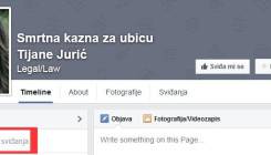 Facebook stranica: "Smrtna kazna za ubicu Tijane Jurić" za nekoliko sati 60.000 fanova!