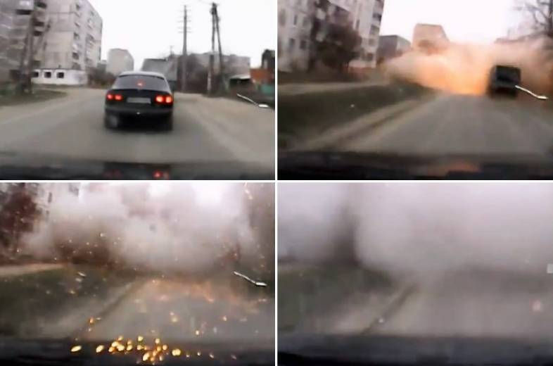 Mariupol: Pogledajte kako rakete pogađaju automobile (VIDEO)