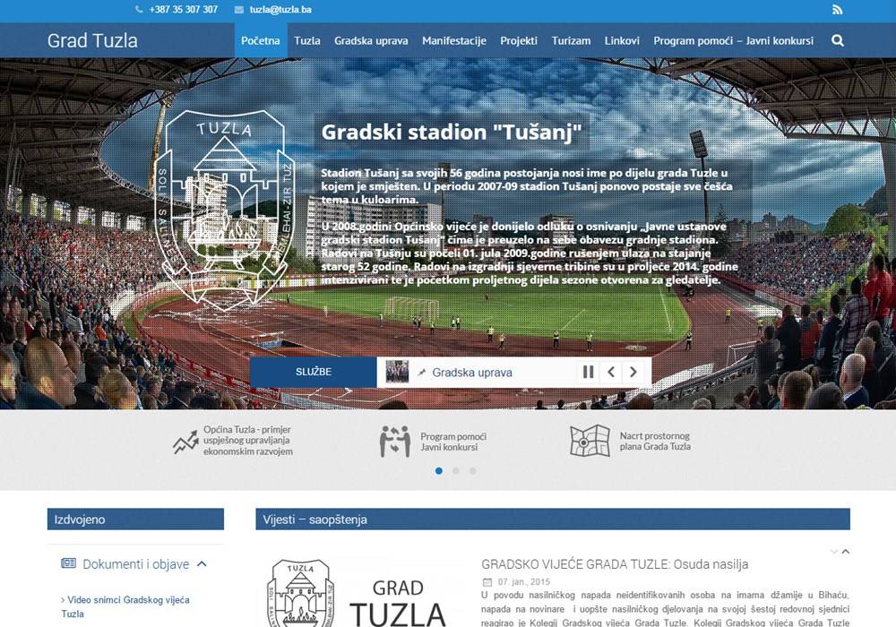 Nakon statusa grada Tuzla dobila i novu web stranicu