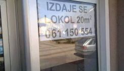 Izdaje se poslovni prostor, tačnije "lokol" (POSTER)