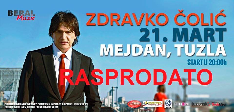 Sve je spremno za koncert Zdravka Čolića u Mejdanu, ulaznice rasprodane!