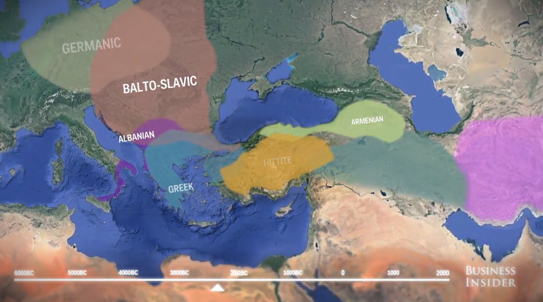 Grafička simulacija: Evolucija svjetskih jezika u jednoj mapi (VIDEO)