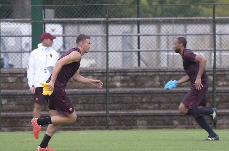 Edin Džeko obavio prvi trening sa Romom (VIDEO)