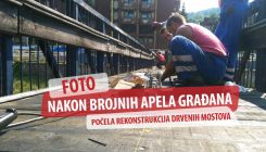 Vrijeme je bilo: Počela rekonstrukcija drvenih mostova u Tuzli (FOTO)