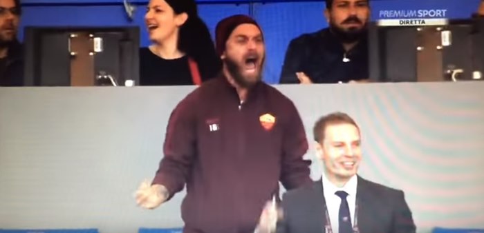 Kako De Rossi slavi gol Edina Džeke (VIDEO)