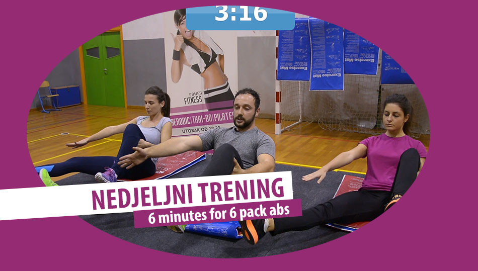 Nedjeljni trening: Vježbe za trbušni zid "6 minutes for 6 pack abs" (VIDEO)