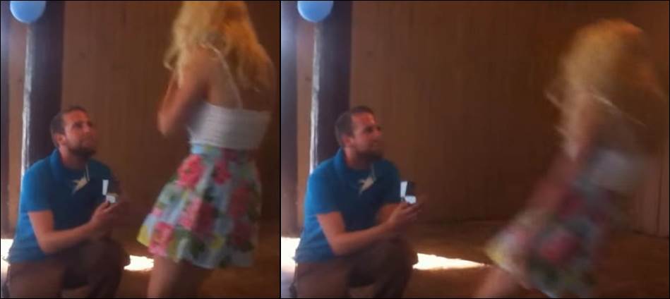 On je zaprosio a ona se onesvijestila - doslovno (VIDEO)