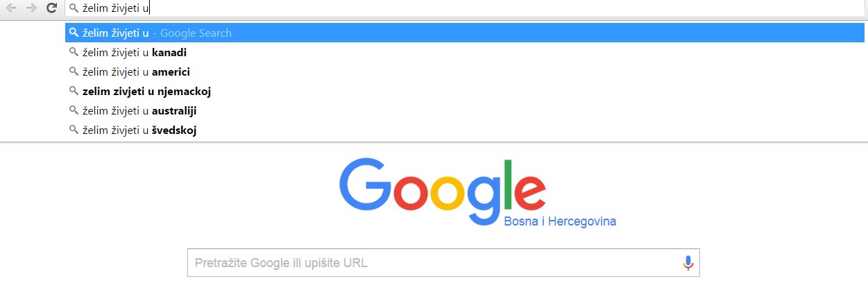 Prema Googleu Bosanci i Hercegovci bi najviše željeli živjeti u Kanadi, Americi i Njemačkoj