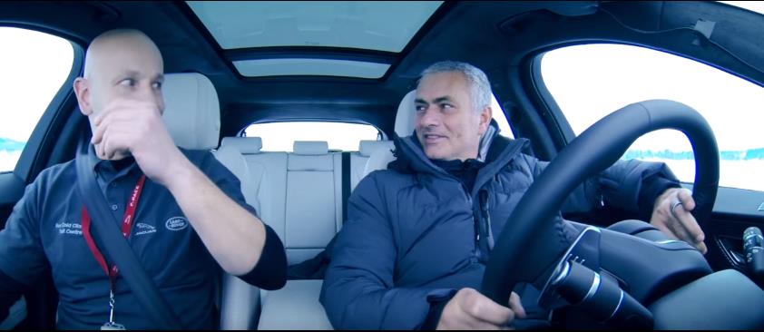 Adrenalin proradio:  Jose Mourinho testira Jaguara na zaleđenom jezeru (VIDEO)