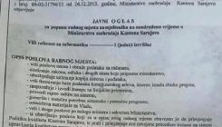 Oglas Ministarstva saobraćaja KS: Potrebno znanje "MS Windows 95" koji se koristio prije 20 godina