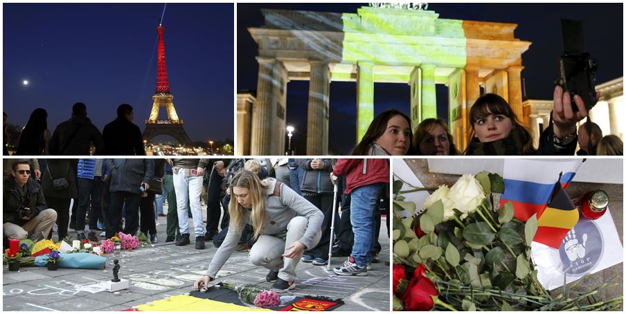 Boje Belgije na evropskim znamenitostima: Je Suis Bruxelles (FOTO)