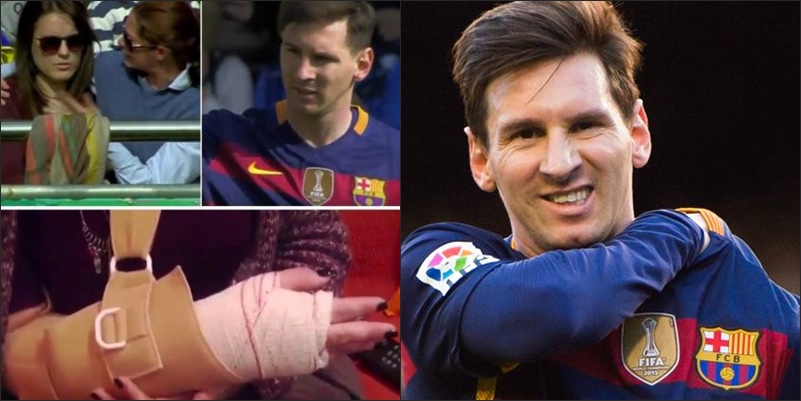 Oglasila se navijačica kojoj je Messi slomio ruku (VIDEO)