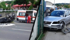 Ima povrijeđenih: Teška saobraćajna nesreća na južnoj magistrali u Tuzli (FOTO)