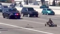 Ni brzi, a ni žestoki: Policiji je hrabro bježao u karting bolidu (VIDEO)