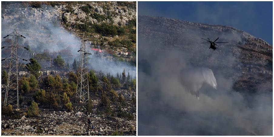 Požar u Trebinju ne prijeti kućama, pomaže i helikopter Oružanih snaga BiH