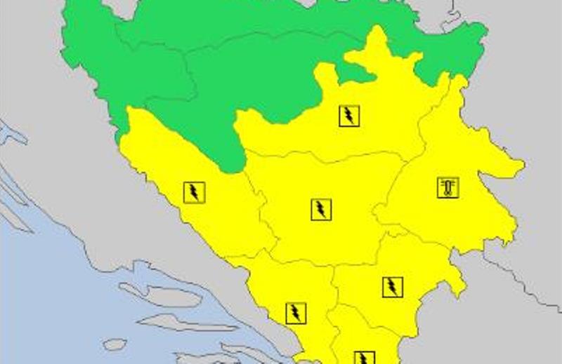 Upozorenje i za Tuzlu zbog moguće grmljavine