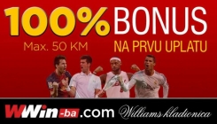 Williams-WWin: Bonus 100% na iznos prve uplate - wwin-ba.com