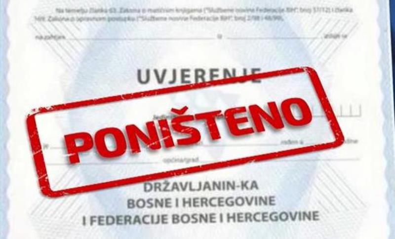 Bh. državljanstva u dva mjeseca odreklo se više od 300 osoba