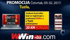 Bonus od 20 KM za sve koji se danas registruju u ovoj poslovnici WWin-a u Tuzli