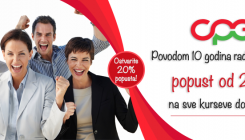 Centar za poslovnu edukaciju: 20 % popusta za 10 godina uspješnog rada!