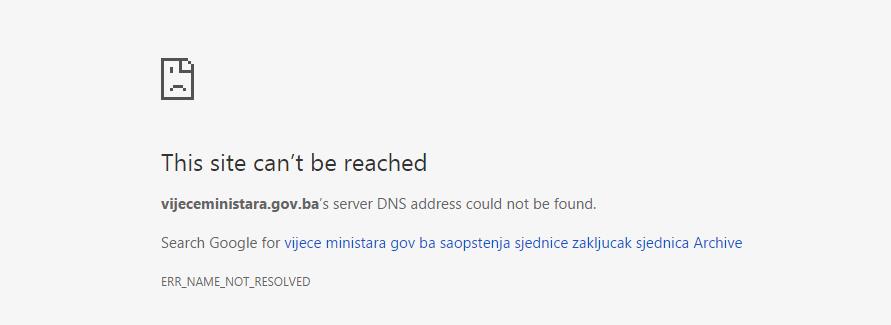 "Pale" sve stranice zajedničkih institucija BiH, blokirana i e-mail pošta