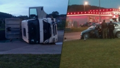 Teška saobraćajna nesreća na putu Tuzla - Luakvac: Dvije osobe povrijeđene, saobraćaj u blokadi (FOTO/VIDEO)