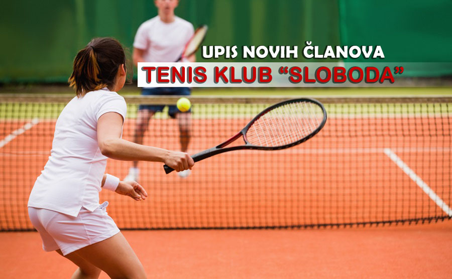 Tenis klub "Sloboda" vrši upis novih članova