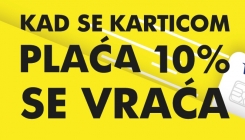 Raiffeisen banka: Kad se karticom plaća, 10% se vraća!