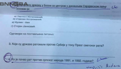 Ovo pitaju djecu u školama RS: "Ko je počeo rat protiv srpskog naroda 1991-1992"?