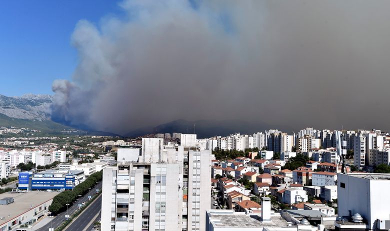 Veliki požar u okolici Splita