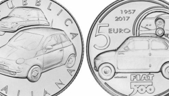 Fiat 500 na novčiću od 5 eura