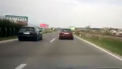 Trka automobila i izlijetanje sa puta na ulazu u Bihać (VIDEO)