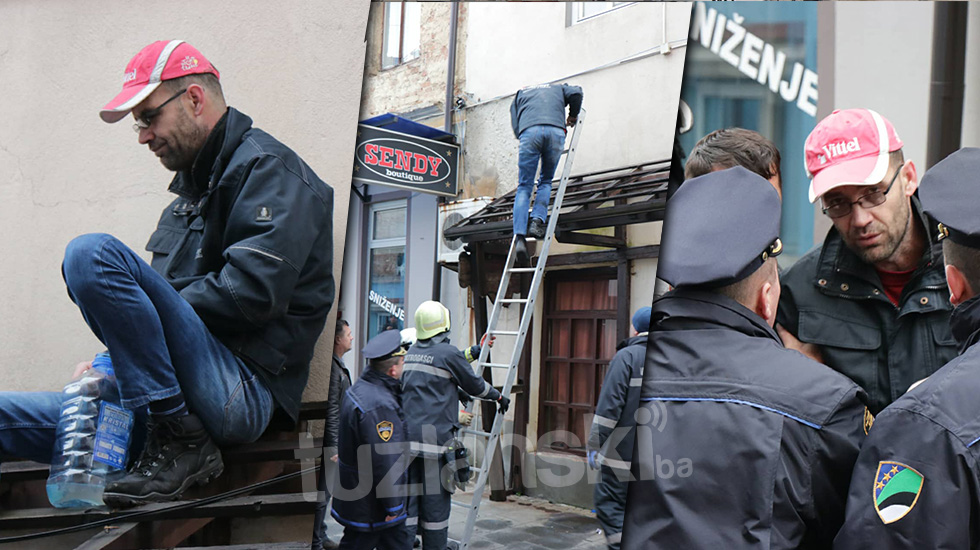 Okončana drama u centru Tuzle: Pregovarači muškarca odgovorili od samoubistva (FOTO)