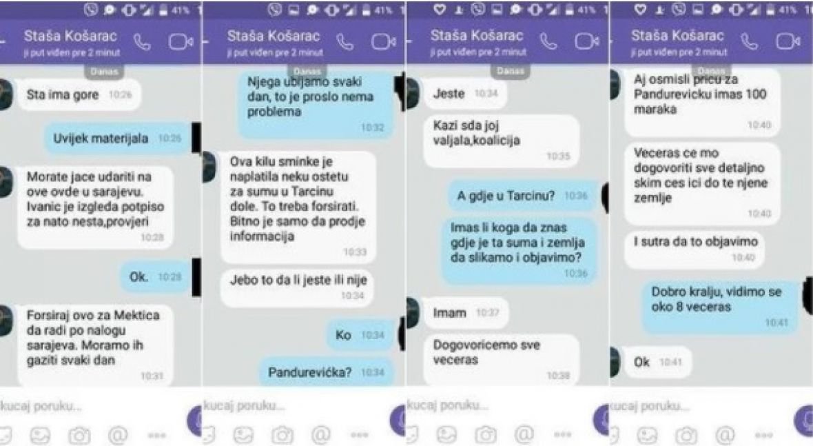 Košarac o slučaju "Viber": Ako postoji novinar kojeg sam podmićivao neka podnese krivičnu prijavu