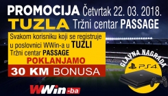 WWin promocija u Tuzli: Bonus od 30 KM za sve koji se sutra registruju u poslovnici u TC Passage