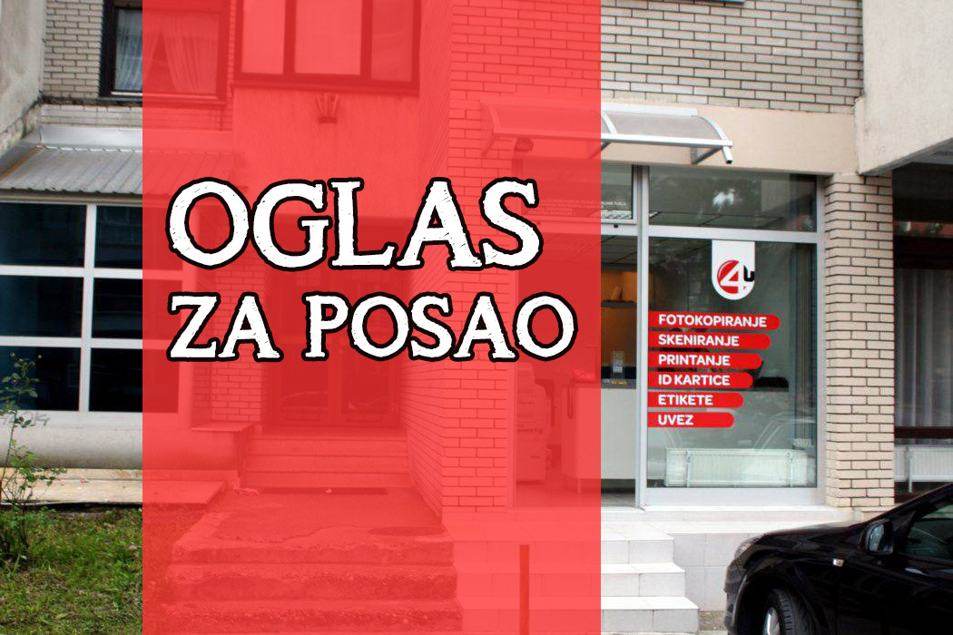 4U d.o.o. Tuzla raspisuje oglas za posao: Pozicija administrativni radnik/grafički dizajner