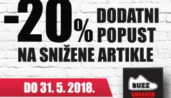 BUZZ Tuzla: Do kraja maja dodatnih 20% popusta na već snizene cijene!