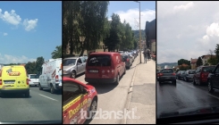 Saobraćajne gužve u Tuzli ozbiljan problem: Vozači u žurbi prave opasne prekršaje (FOTO/VIDEO)