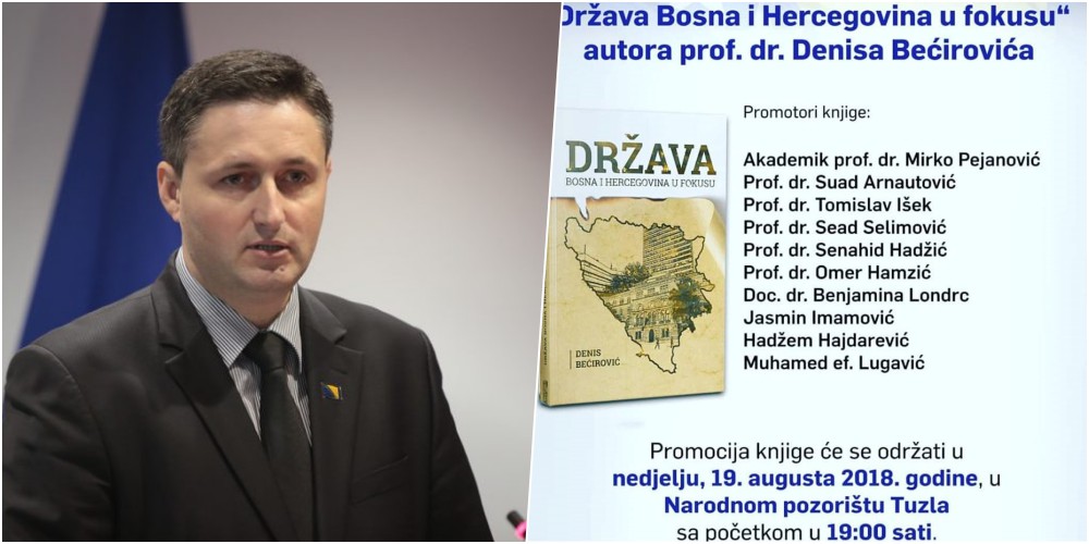 U nedjelju u Tuzli promocija knjige dr. Denisa Bećirovića "Država Bosna i Hercegovina u fokusu"